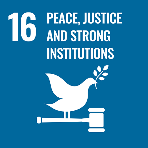 Goals 16:Promote peaceful and inclusive societies for sustainable development, provide access to justice for all and build effective, accountable and inclusive institutions at all levels